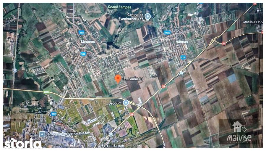 Teren de 2300 mp, în Sânpetru