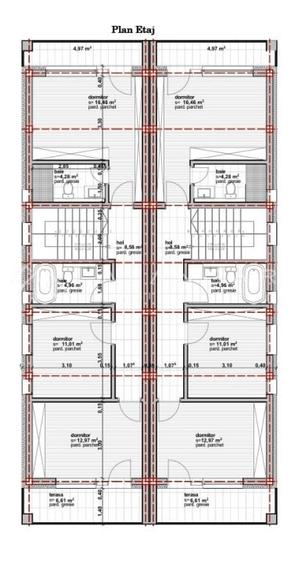 Duplex cu 5 camere cu Canalizare în Iris