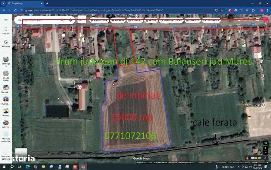 Teren de 15000 mp, în Băla