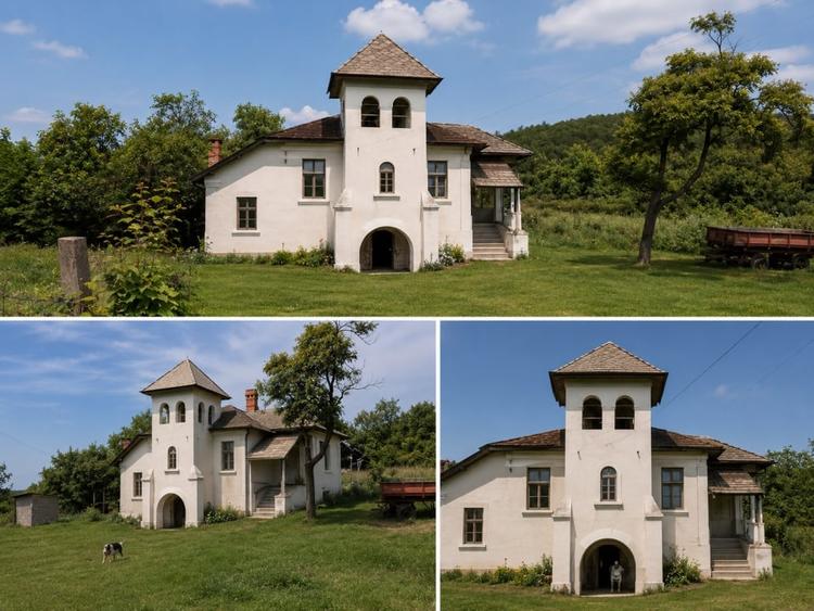 Casă individuală cu 10 camere cu Teren 53000 Mp în Călinești