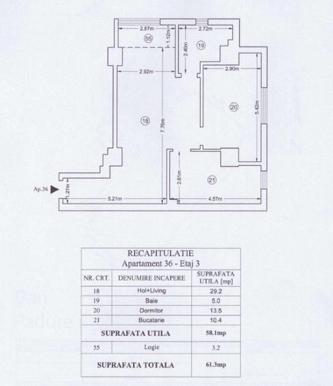 Apartament cu 2 camere semidecomandat în Lunca Cetățuii
