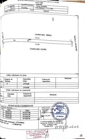Teren de 3776 mp, în Central