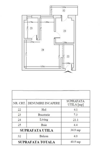 Garsonieră decomandată în Popas Păcurari