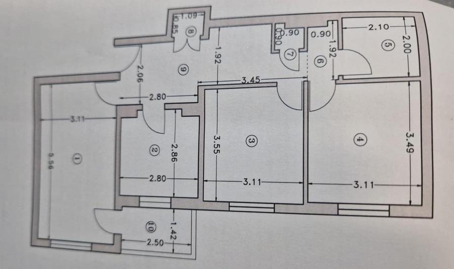 Apartament cu 3 camere decomandat în Dristor