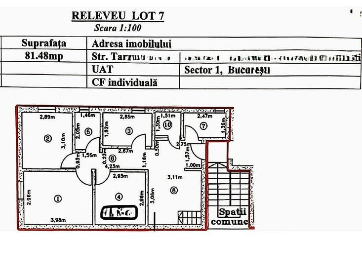Apartament cu 4 camere decomandat, mobilat în 1 Mai