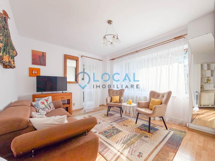 Apartament cu 2 camere semidecomandat, mobilat în Plopilor