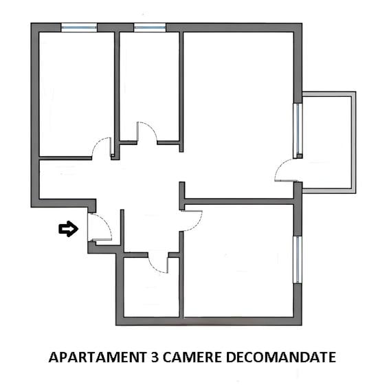 Apartament cu 2 camere decomandat în Păcurari