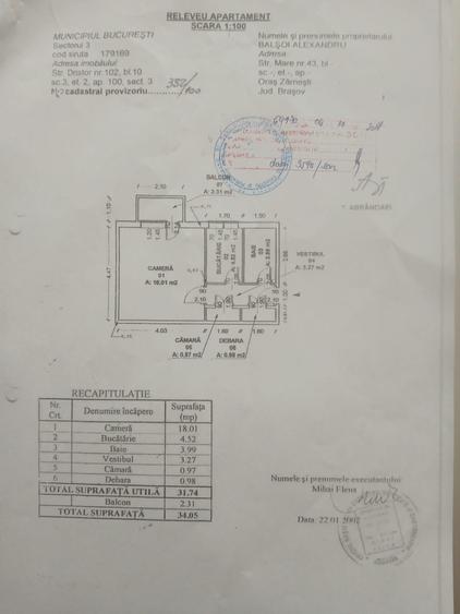 Garsonieră decomandată în Dristor