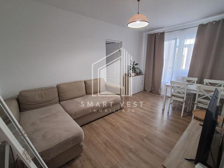 Apartament cu 3 camere semidecomandat, mobilat în Micro 15