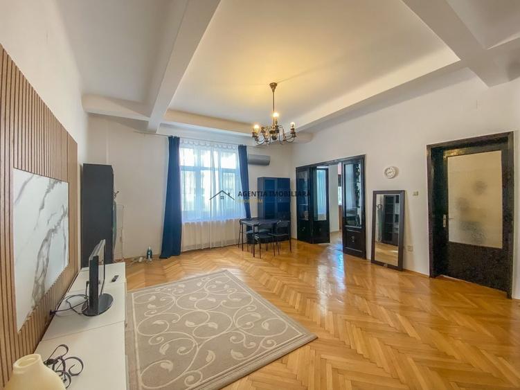 Apartament cu 3 camere semidecomandat, mobilat în Cișmigiu