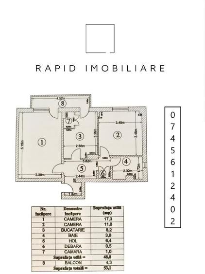 De Vanzare - Ap. 2 Camere - Mazepa 2/Piata Ancora/Faleza Dunarii - 11
