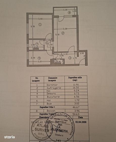 Apartament cu 2 camere decomandat în Trivale