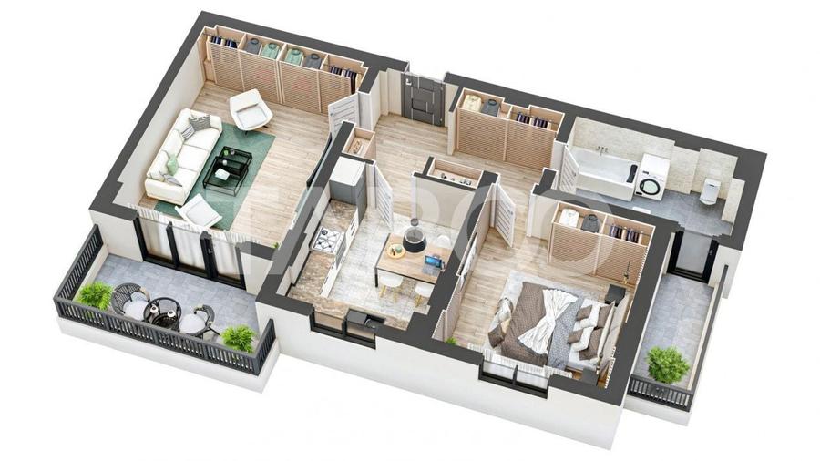 Apartament cu 2 camere decomandat în Șelimbăr — fotografia 3
