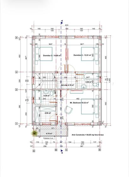 Casă cu 4 camere cu Teren 270 Mp în Est