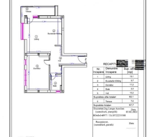 Apartament cu 2 camere decomandat în Băneasa