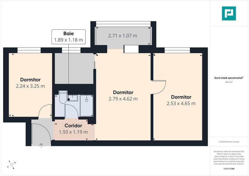 Apartament cu 3 camere în Fortuna