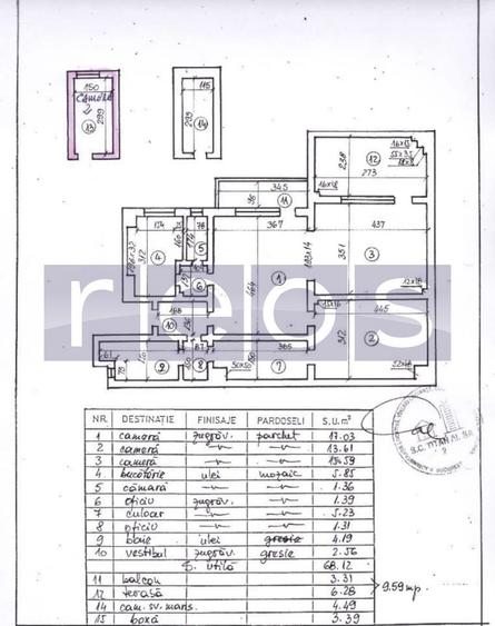 Apartament cu 3 camere în Decebal
