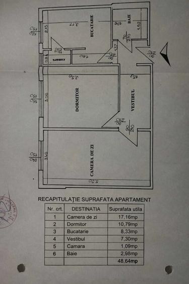 Apartament cu 2 camere decomandat în 1 Decembrie 1918