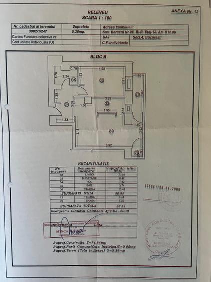 Apartament cu 2 camere decomandat în Berceni