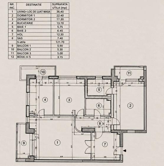 Apartament cu 3 camere decomandat în Herăstrău