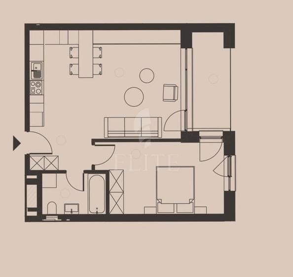 Apartament cu 2 camere semidecomandat în Central