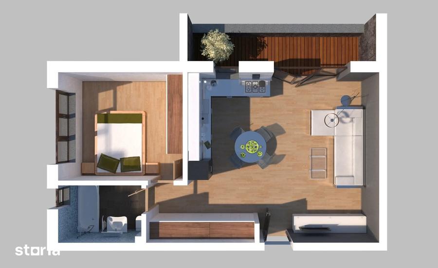 Apartament cu 2 camere în Păulești