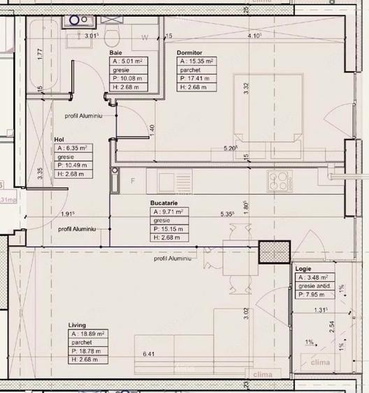 Apartament cu 2 camere decomandat în Nord