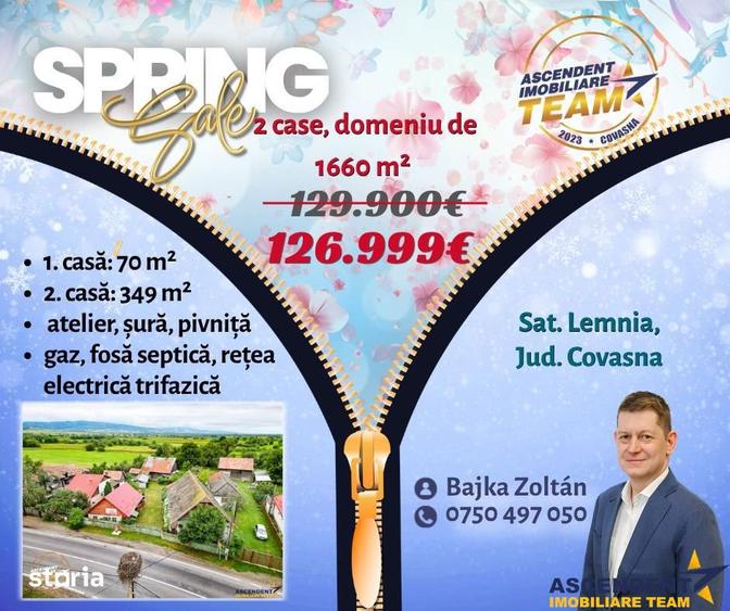 Casă cu 4 camere cu Teren 1660 Mp în Lemnia