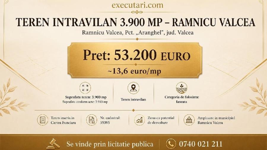 Teren extravilan de 3900 mp, în Vlădesti