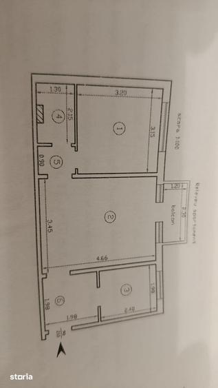 Apartament cu 2 camere semidecomandat în Podu Roș