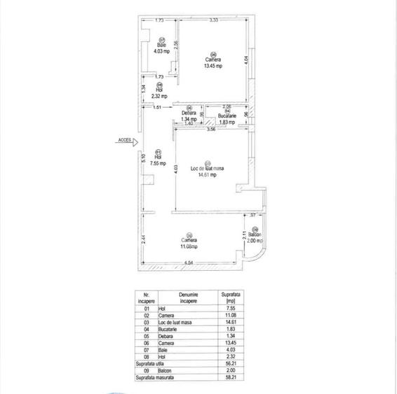 Apartament cu 3 camere decomandat, mobilat în Bucovina