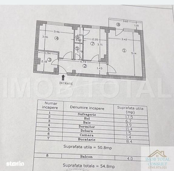 Apartament cu 2 camere decomandat în Bradu