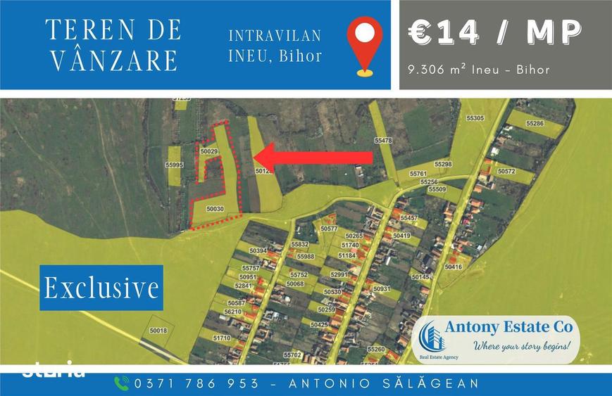 Teren de 9306 mp, în Ineu
