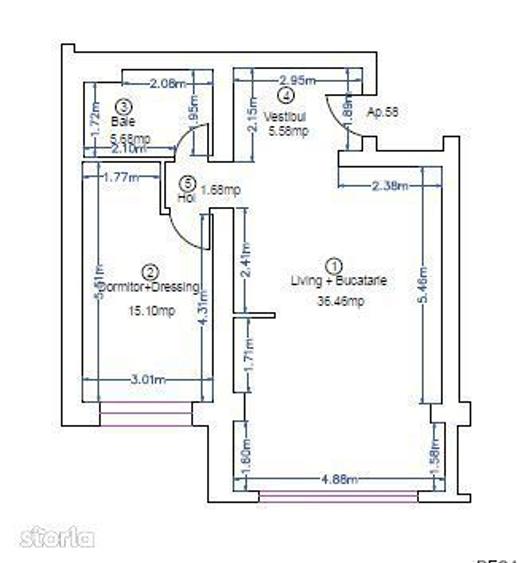 Apartament cu 2 camere în Central — fotografia 1