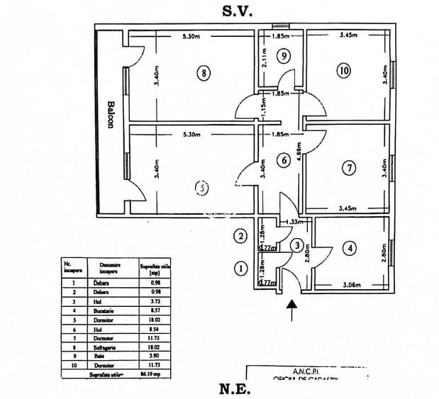 Apartament cu 4 camere decomandat în Copou