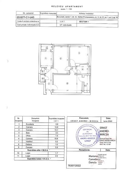 Apartament cu 2 camere semidecomandat, mobilat în Floreasca