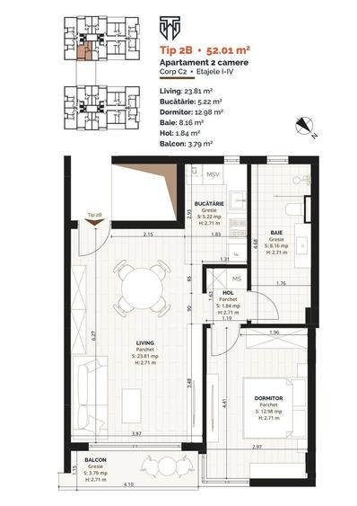 Comision 0 - Dezvoltator vinde ap. 2 camere in bloc PREMIUM cu lift! - 3