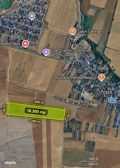 Teren de 18300 mp, în Poșta