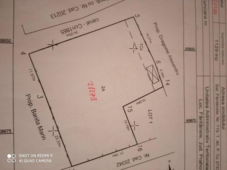 Teren casa Prahova, 1130 mp intravilan Fintinele, asfalt-electrica-apa-canalizare - 3