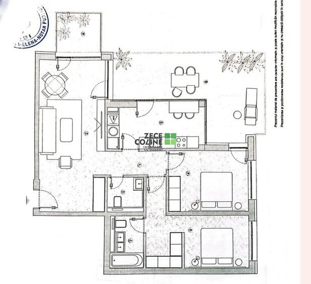 Silk District, Penthouse, 3 camere, bucatarie inchisa, 2 terase - 2
