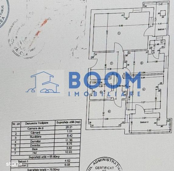 Apartament cu 3 camere decomandat în Central