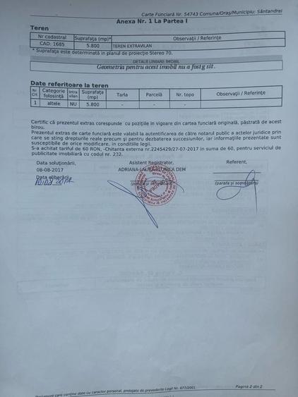 Teren de 5800 mp, în Sântandrei