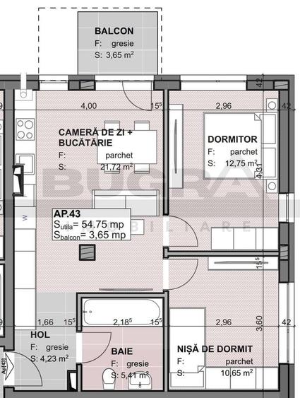 Apartament cu 3 camere decomandat în Apahida