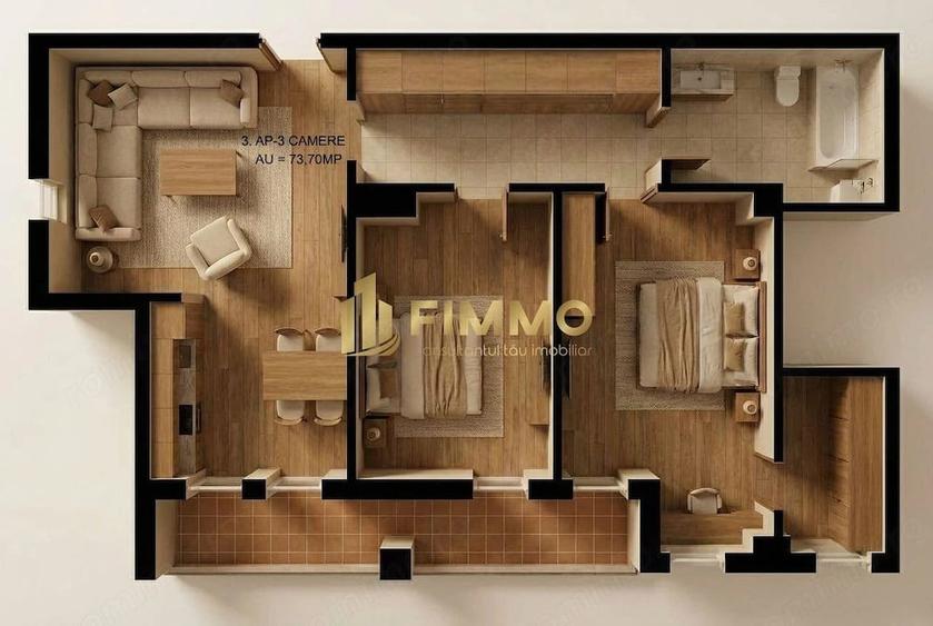 Apartament 3 cam | 82mp | Bloc Nou | Burdujeni | ID:1925 - 1