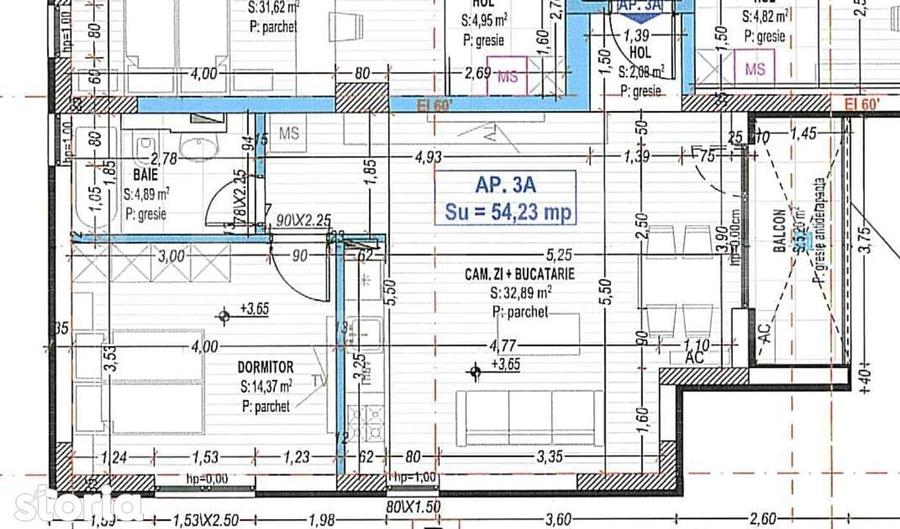 Apartament cu 2 camere în Aradului