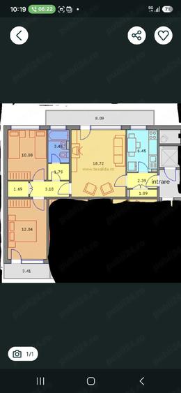 Apartament cu 3 camere semidecomandat în Drumul Taberei