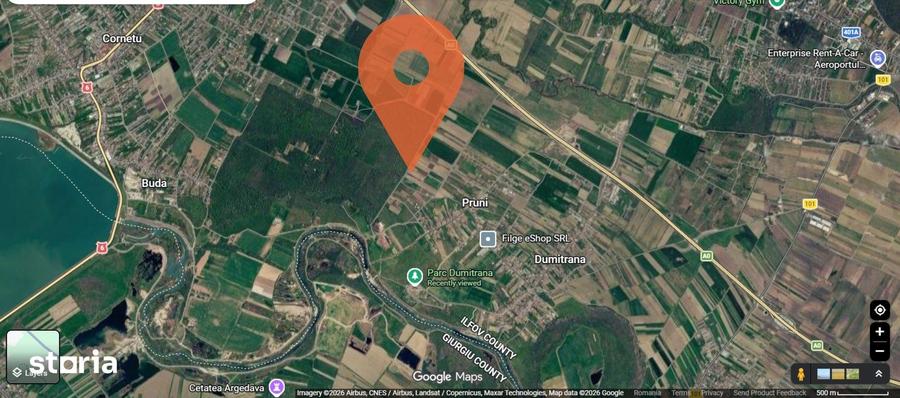 Teren de 4700 mp, în Vest