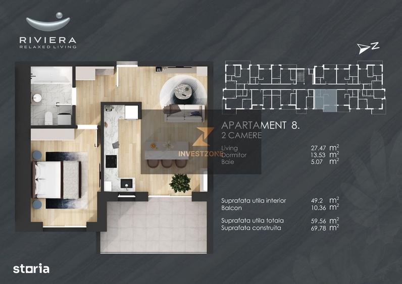 Apartament cu 2 camere în Central