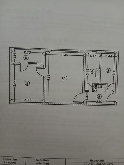 Apartament cu 2 camere semidecomandat în Tuzla