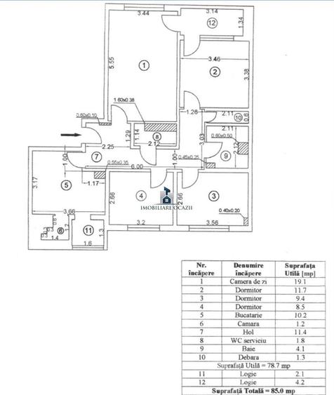 Apartament cu 4 camere decomandat în Berceni